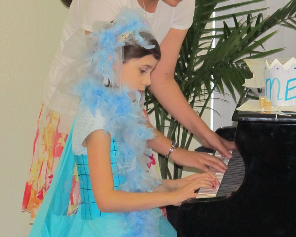 a child playing the piano