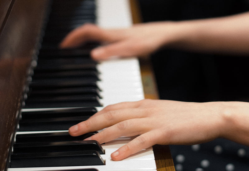 a person playing the piano